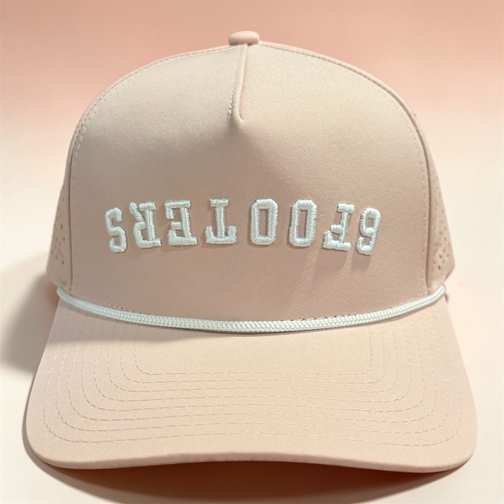 Flipped 6 Footers Rope Hat - Salmon