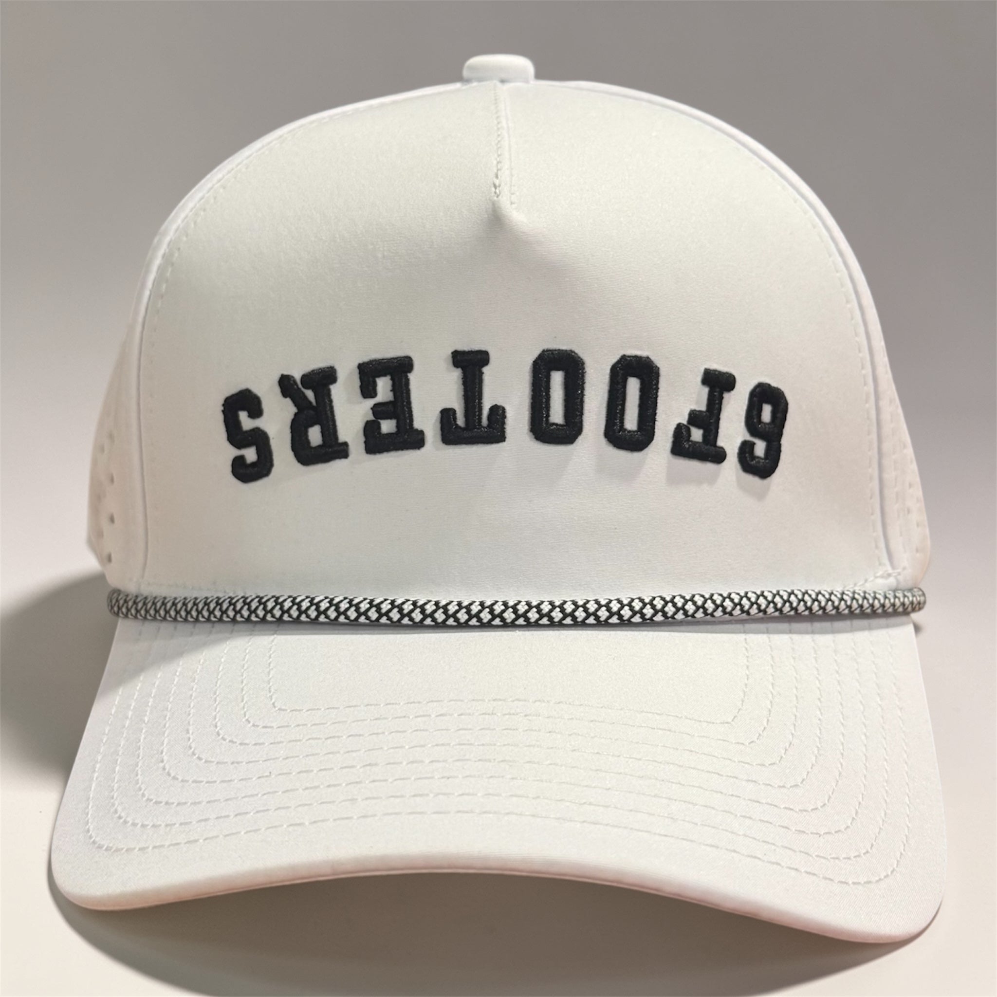 Flipped 6 Footers Rope Hat - White